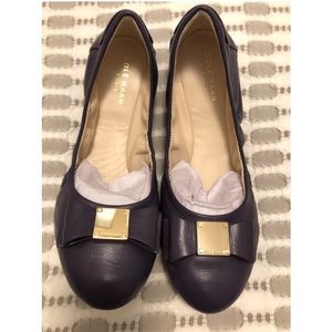 Cole Haan Tali Bow Ballet purple flats